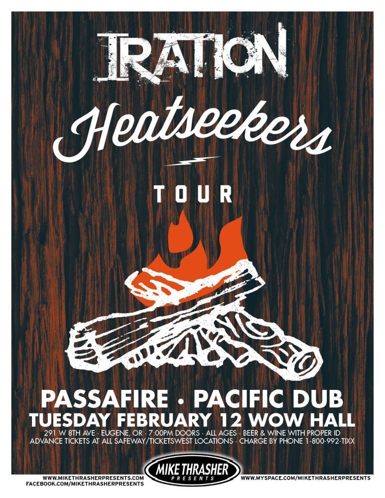 IRATION 2013 Gig POSTER Eugene Oregon Concert