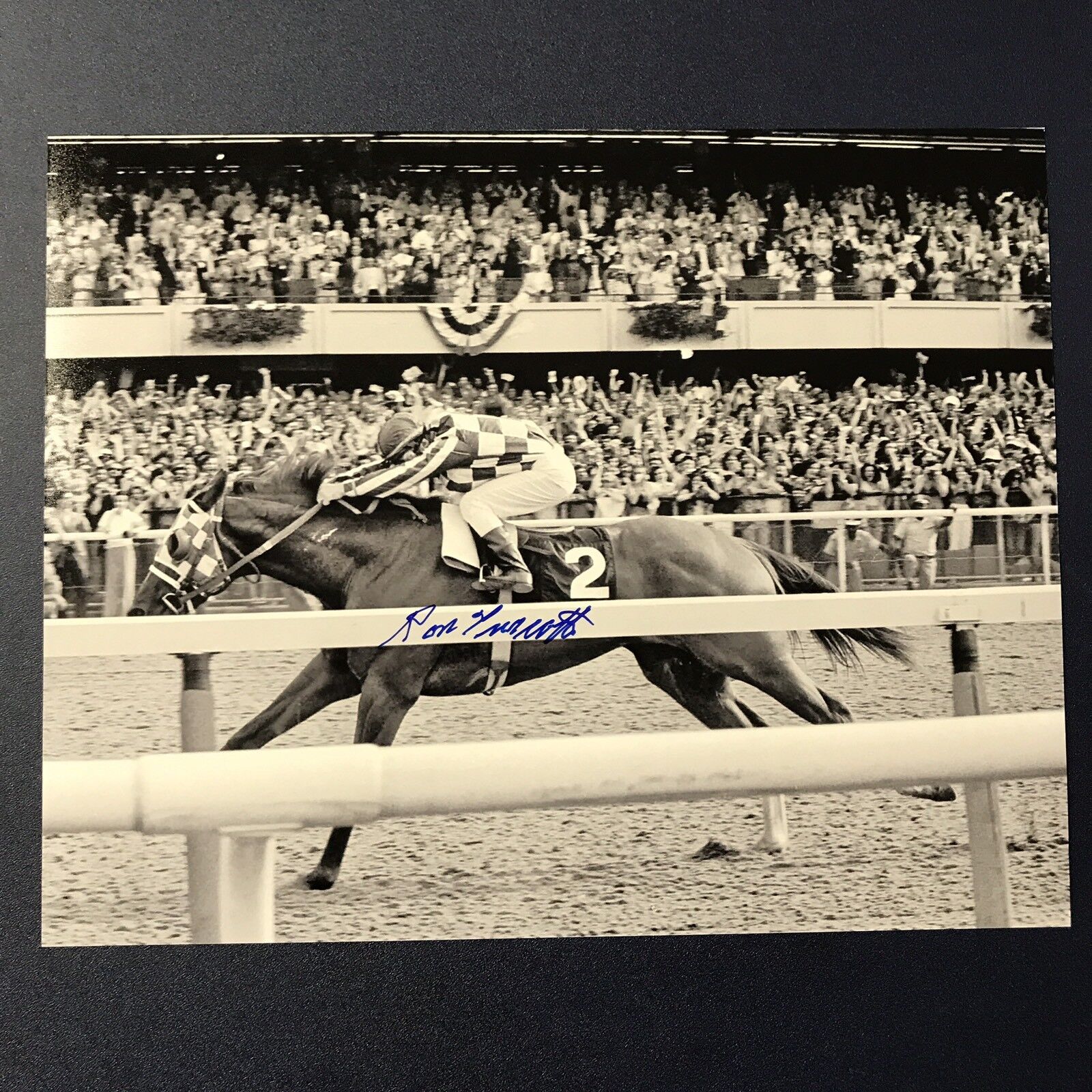 RON TURCOTTE SIGNED 8x10 Photo Poster painting HORSE RACING JOCKEY SECRETARIAT AUTOGRAPHED COA