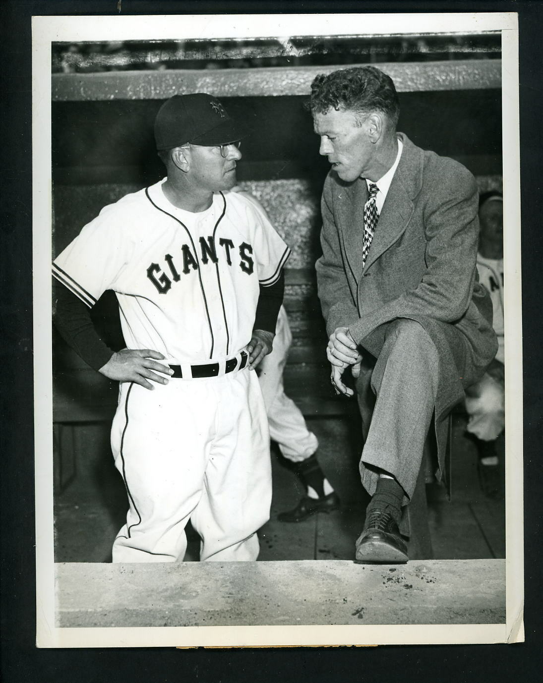 Mel Ott SUSPENDS Buddy Kerr 1948 Type 1 Press Photo Poster painting New York Giants