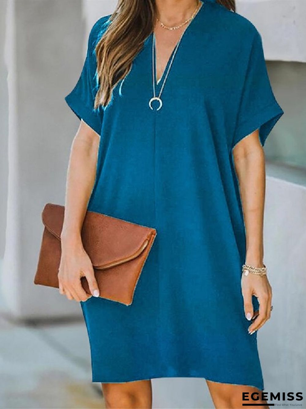 Loose Butterfly Hollow Solid Color Dress | EGEMISS