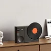 Small Vinyl Record Player Retro Bluetooth Wireless Clock Speaker