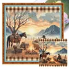 Sunset Scenery-11CT Stamped Cross Stitch 40*40cm/15.75*15.75in tapestrymarket