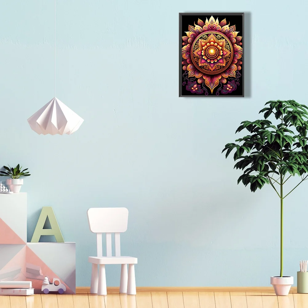 Full Round Diamond Painting 30*40cm - Metal Mandala