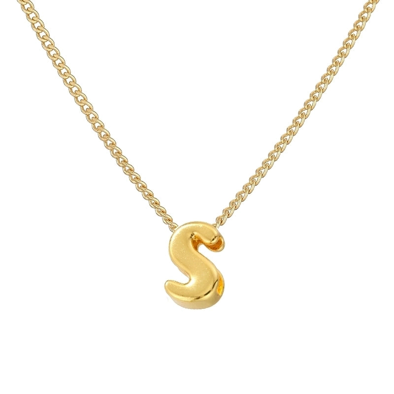 Copper 18K Gold Plated Letter Necklace