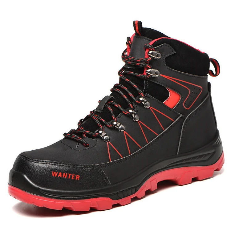 Men's High Top Work Safety Shoes Steel Toe Hiking Outdoor Shoes