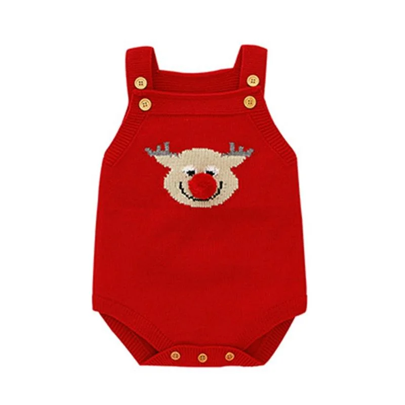 Autumn Winter Infant Baby Romper Newborn Baby Boy Girl Cute Lion Head Braces Clothes Rompers Baby Boys Girls Knitted Rompers