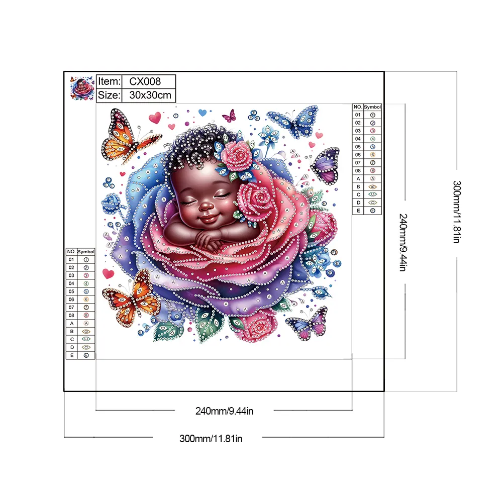 Diamond Painting - Partial Special Shaped Drill - Rose Child(Canvas|30*30cm)