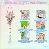 2pcs Flower Cross Diamond Painting Double-sided Crystal Window Suncatcher Craft Set Birthday Gifts Home Garden Decor Hanging Kit