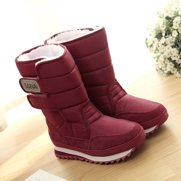 2017 Women's High-end Snow Boots Waterproof Anti-skid Thicken Wool Boots Plus Size - Life is Beautiful for You - SheChoic
