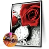 Diamond Painting-DIY Full Round Drill Rose Clock