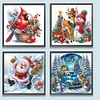 (US Local)4Pack Xmas-Crystal Rhinestone Diamond Painting(30x30cm)