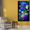 Diamond Painting-DIY Full Round Drill Blue Crystal Flower(40*70CM)