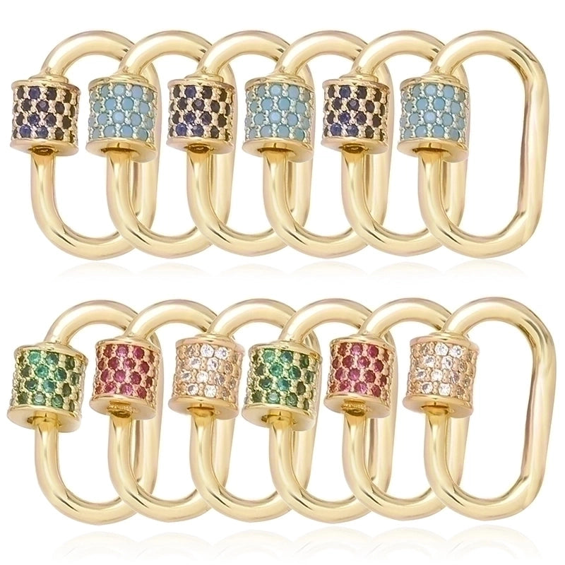 5 Pieces Minimalist Round Copper Plating Inlay Zircon 18k Gold Plated White Gold Plated Jewelry Accessories