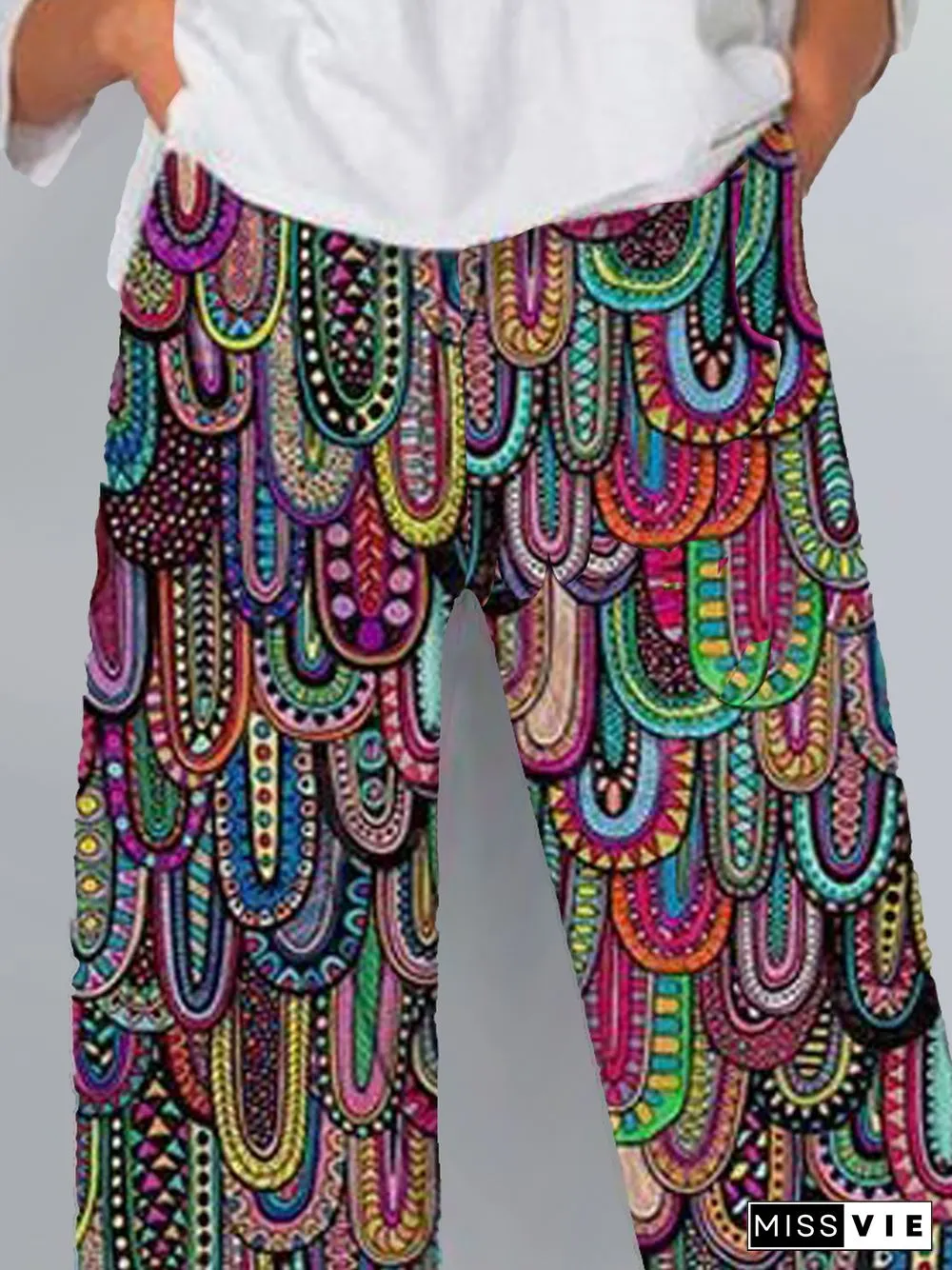 Abstract Casual Loosen Pants