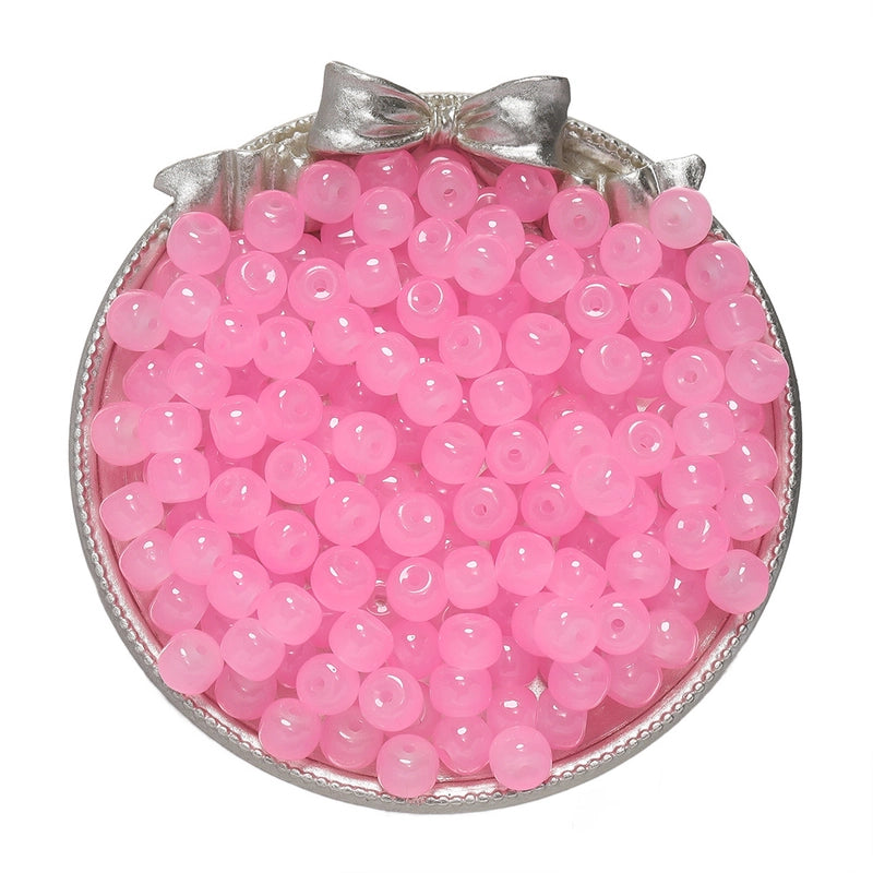 50 PCS/Package Diameter 10mm Diameter 4mm Diameter 8mm Glass Solid Color Jewelry Accessories
