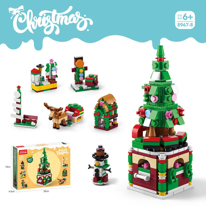 Compatible With Small Particles Christmas Building Blocks Suit Children Assembled Christmas Tree Toys Santa Claus