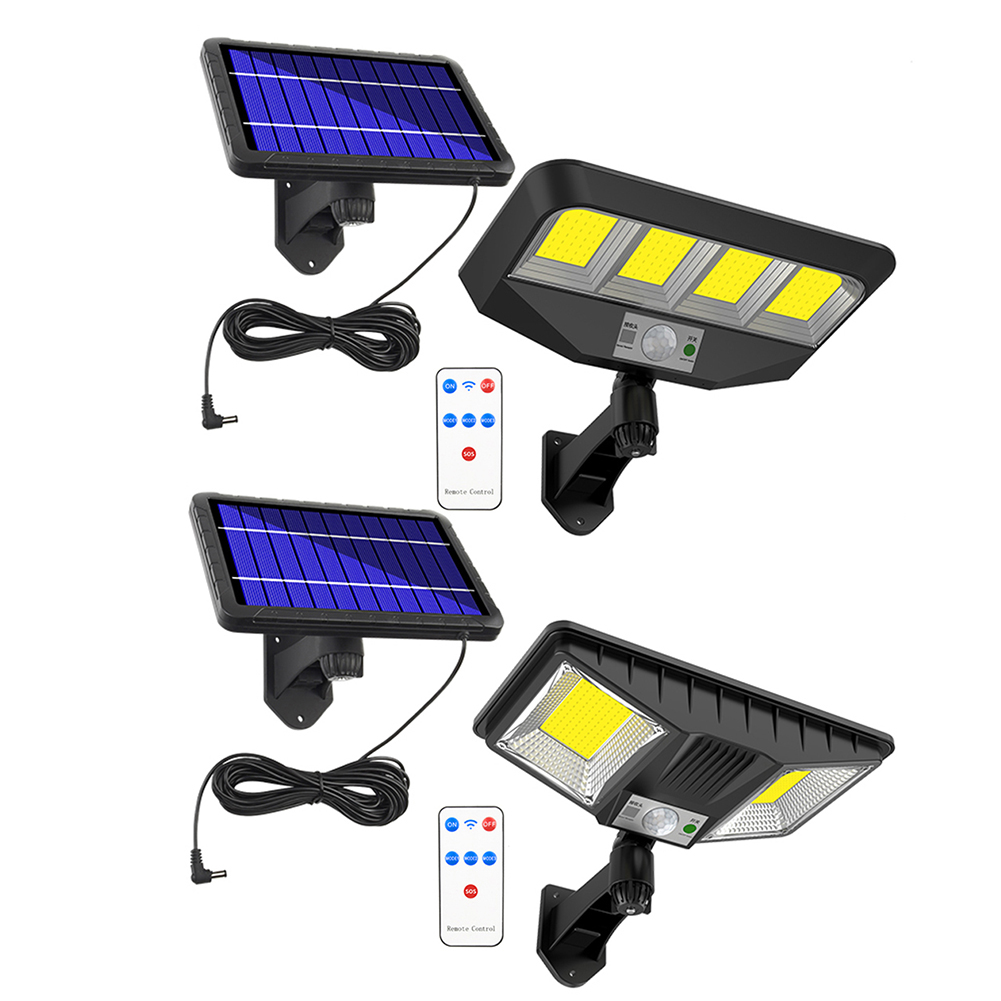 

138/160COB Solar Wall Lamp LED Four Head Rotatable Outdoor Waterproof Light, 138cob, 501 Original