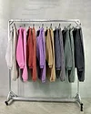INFLATION Washed Distressed Fleece Zip Up Hoodies