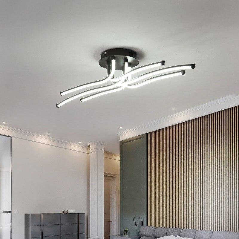 Modern Led Chandelier Aluminum Lights For Living Room Bedroom Home Ceiling Fixtures Luminaire Lustres Remote Control Decoration