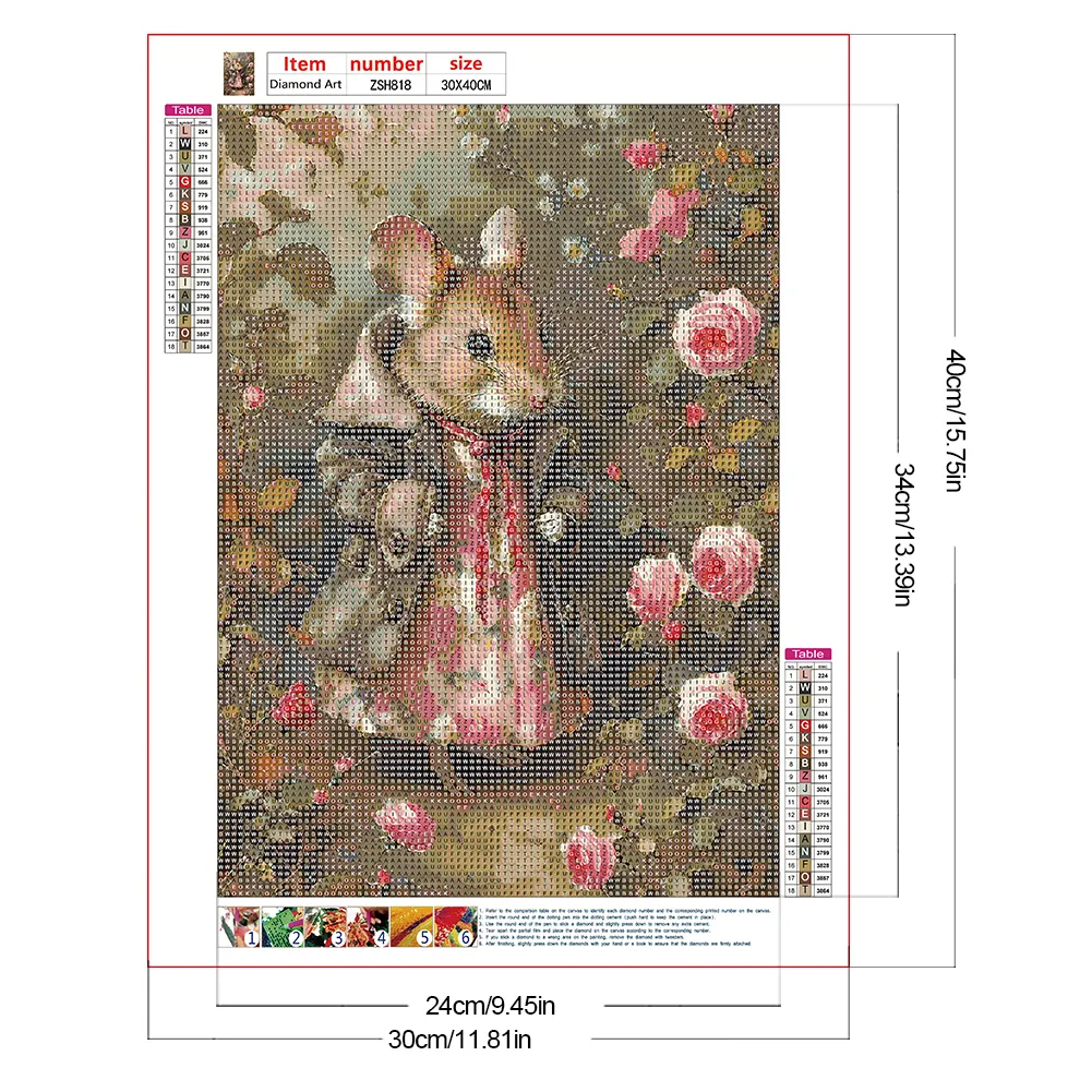 Diamond Painting - Full Round Drill - Rat(Canvas|30*40cm)