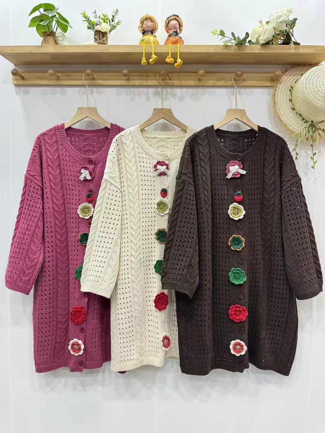 Chicfifth Sweater Women Winter Long Sleeve High Quality Autumn Vintage Top Knitted Cardigan