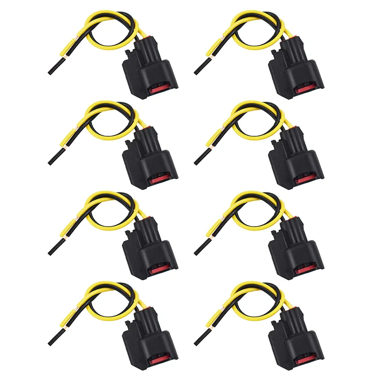 Silscvtt Fuel Injector Connector Pigtail Wire Ev6 Ev14 Replacement for Ford Ls2 Ls3 8pcs