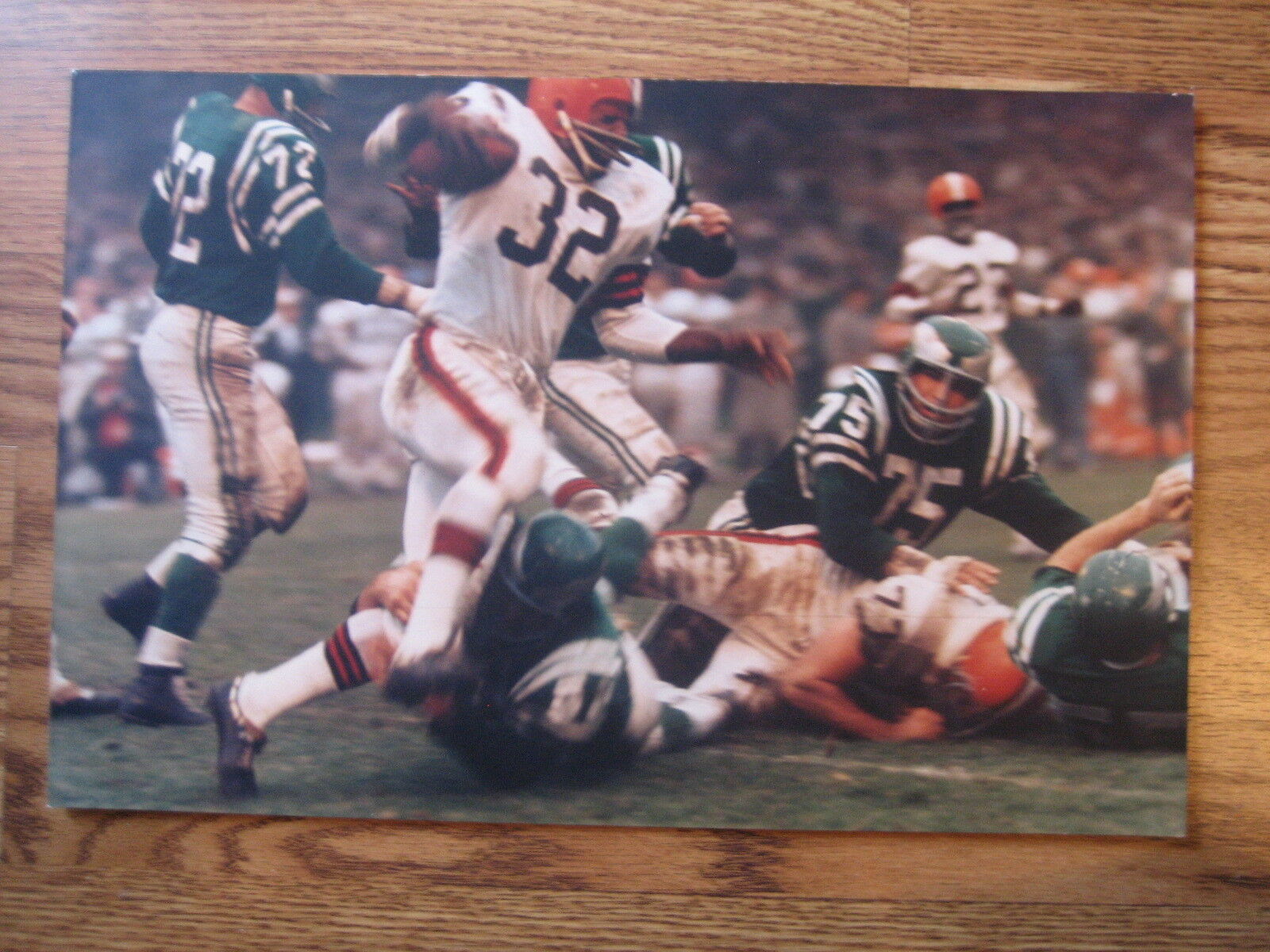 Arthur Rickerby Press Original Photo Poster painting 9 x 13 1/2 Jim Brown Cleveland Browns