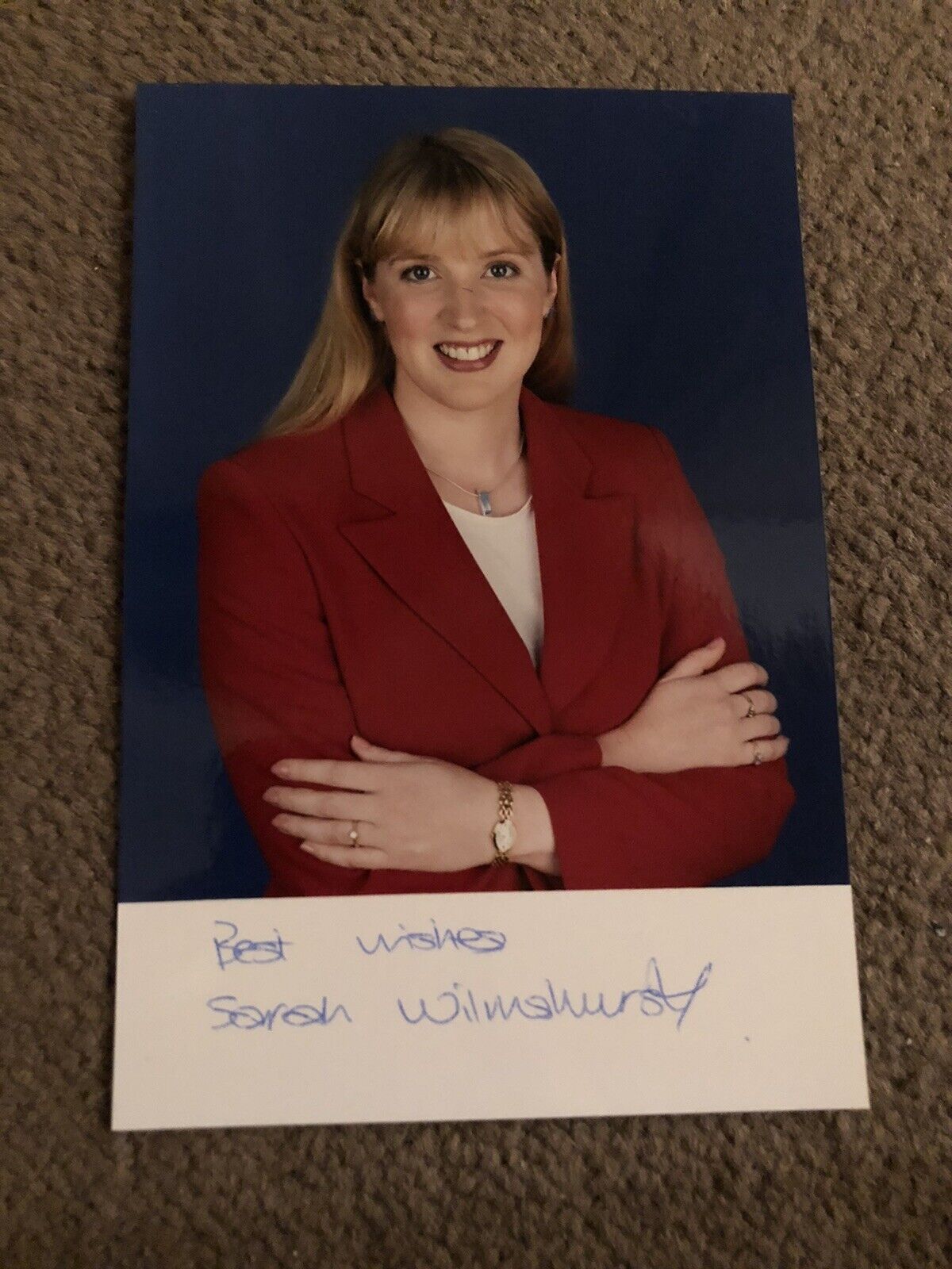 SARAH WILMSHURST (BBC WEATHER) SIGNED Photo Poster painting