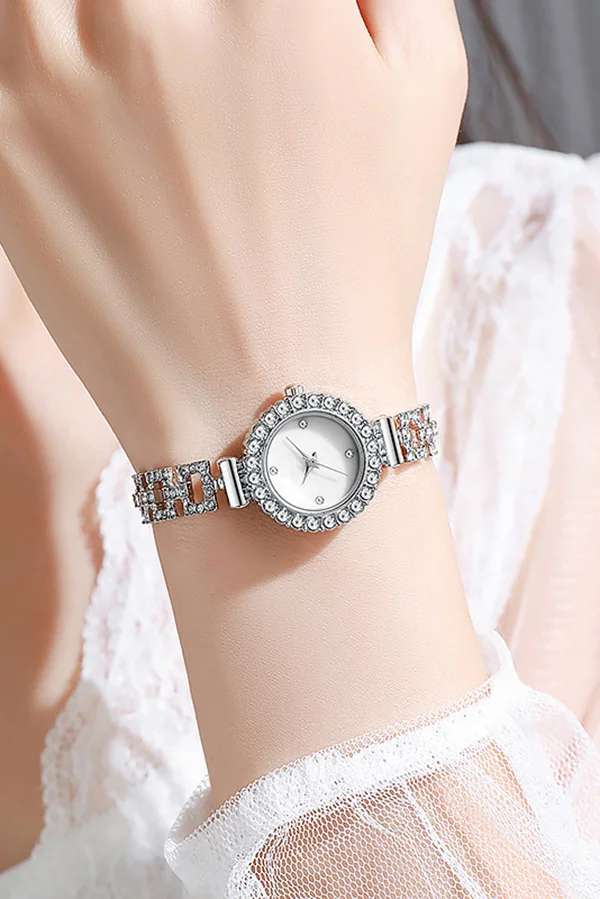 Fashionable Diamond Elegant Pointer Pull-Out Bracelet Watch