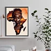 Fille africaine-plein diamant rond peinture-30 * 40cm