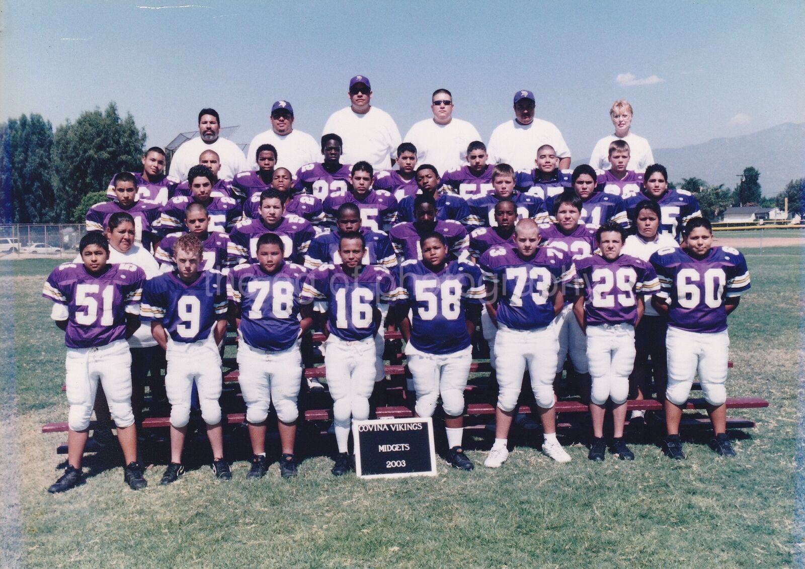 MIDGET FOOTBALL California Team Portrait 5x7 FOUND Photo Poster paintingBoys 85 2