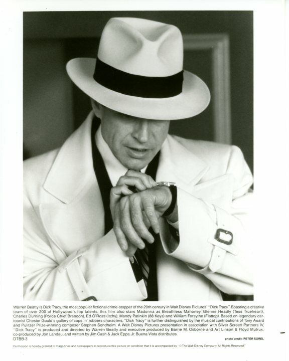 Warren Beatty Dick Tracy Original Press 8X10 Photo Poster painting