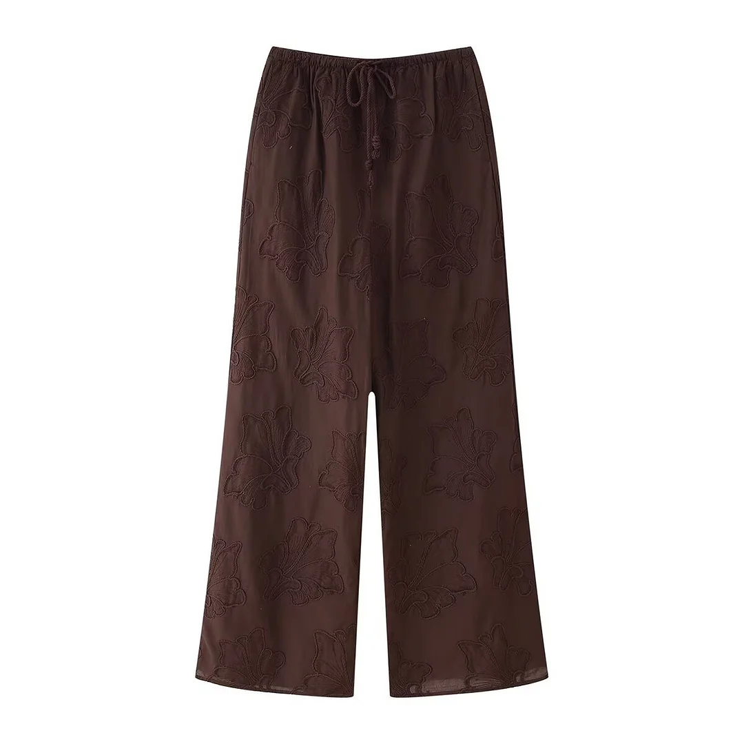 Nigikala Nigikala Women's Embroidered Arma Embroidery Pants Set