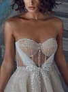 Sequined Bandeau Wedding Midi Dress