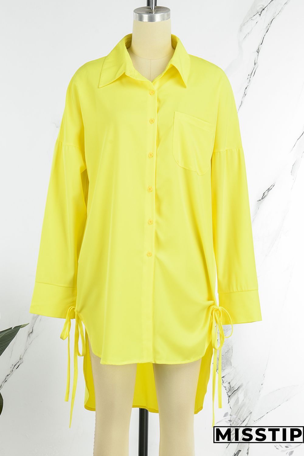 Pink Casual Solid Patchwork Shirt Collar Tops