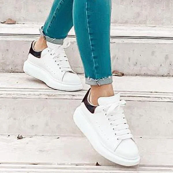 Lace Up White Sneakers