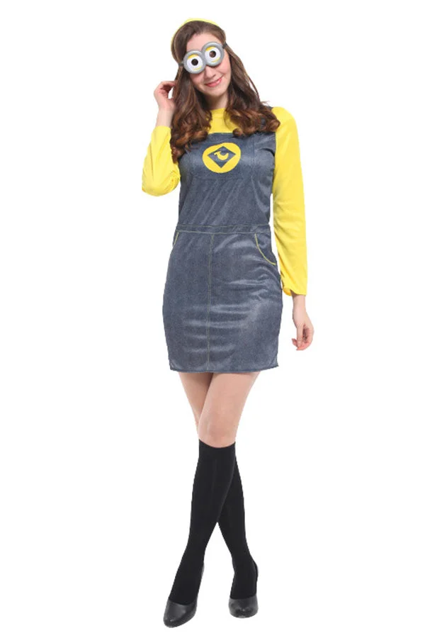 Sexy Minion Halloween Costumes Blue-elleschic