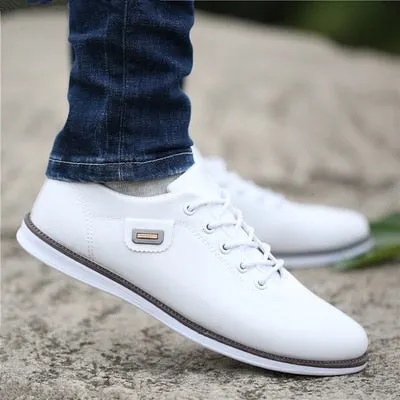 2021 Fashion Loafers Walking Footwear Tenis Feminino Outdoor Breathable Sneakers Men's PU Leather Business Casual Shoes for Male