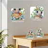 2pcs DIY Flower Crown Turtles Diamond Painting Ornaments