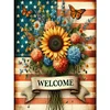Diamond Painting -DIY Full Round Drill Union Jack Sunflower
