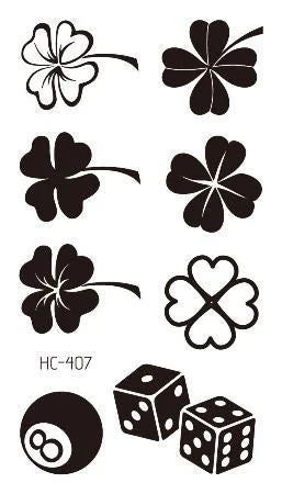 Small Sexy Lips Leaf Black Cartoon Temporary Tattoo Cute Star Tattoo Sticker Love Women Body Finger Art Waterproof Tatoo