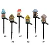 Solar Fairy-Tale Mushroom Cottage Garden Light Auto On/Off Mushroom House Statue Lawn Lights Weather-Proof Resin Mushrooms Ground Decor Lights for Yard Patio Pathway Lawn Flower Bed