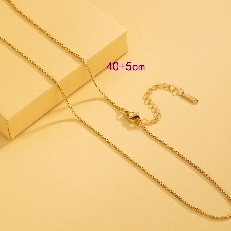 Stainless Steel 18K Gold Plated Minimalist Plating Solid Color Necklace
