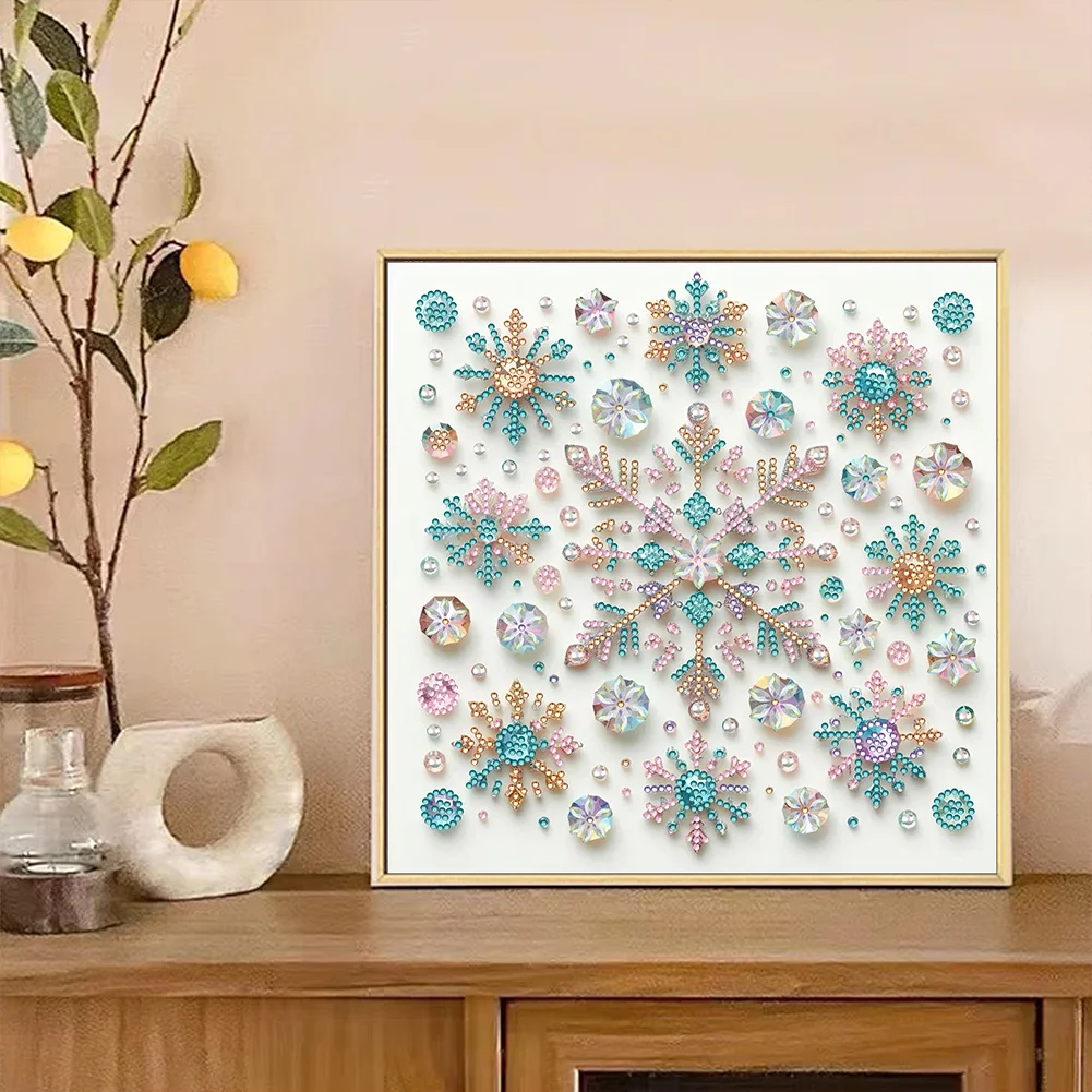Snowflake1 - Partial Special Shaped Drill Diamond Painting Kits (Canvas|30*30cm)