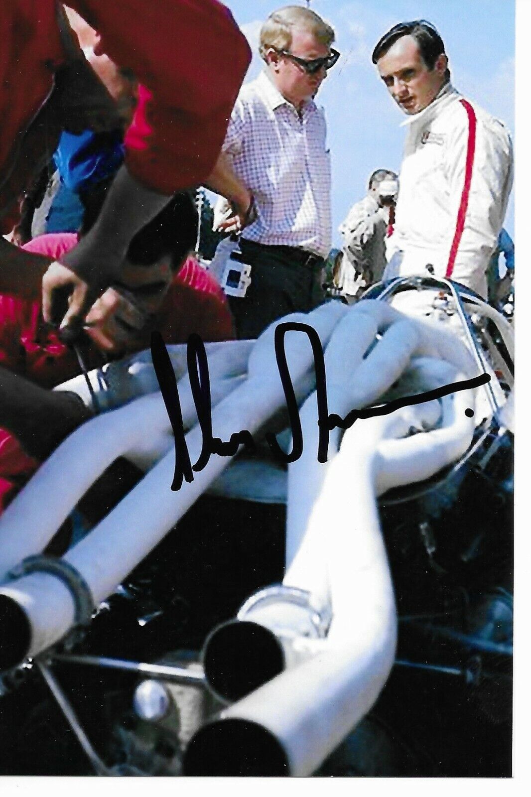 CHRIS AMON SIGNED 4X6* Photo Poster painting FORMULA ONE F1 (FORMEL 1 AUTOGRAPH)