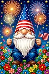 Luxury AB Velvet Diamond Painting Kit - Patriotic Gnome