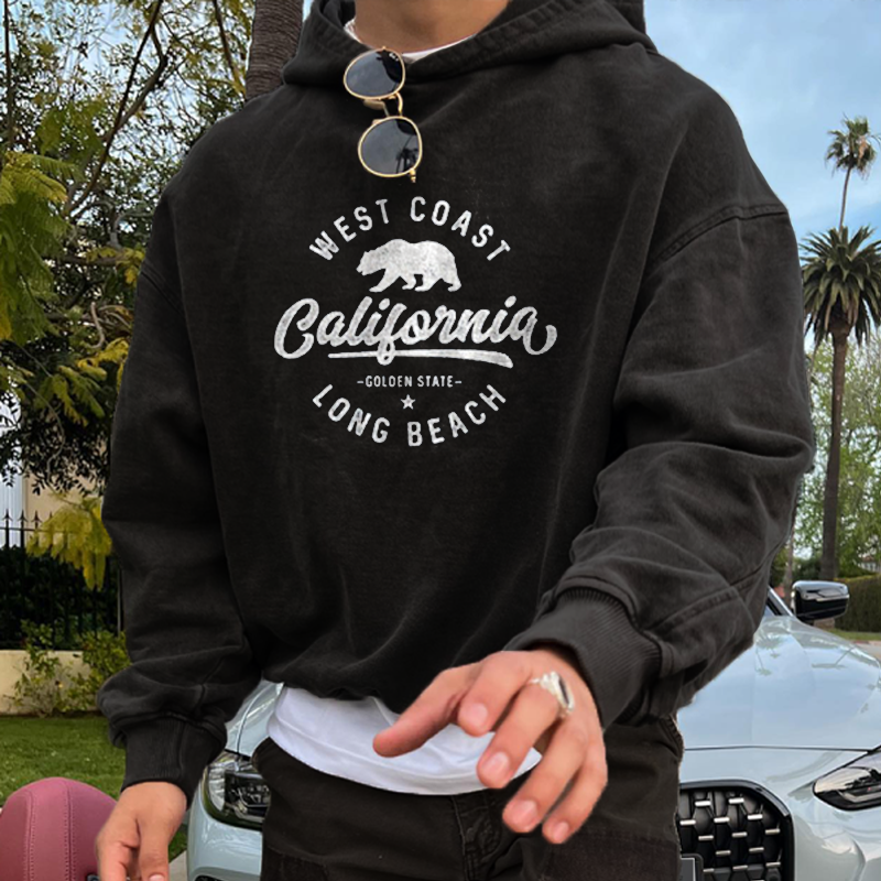 Men's Vintage Oversized "CALIFORNIA" Print Sweatshirt Lixishop 