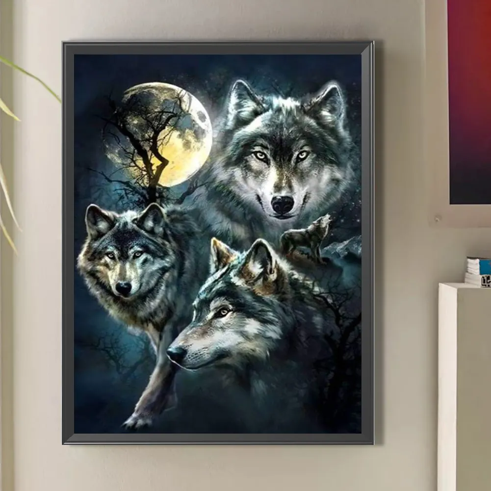 Diamond Painting - Full Round Drill - Wolf(Canvas|40*55cm)
