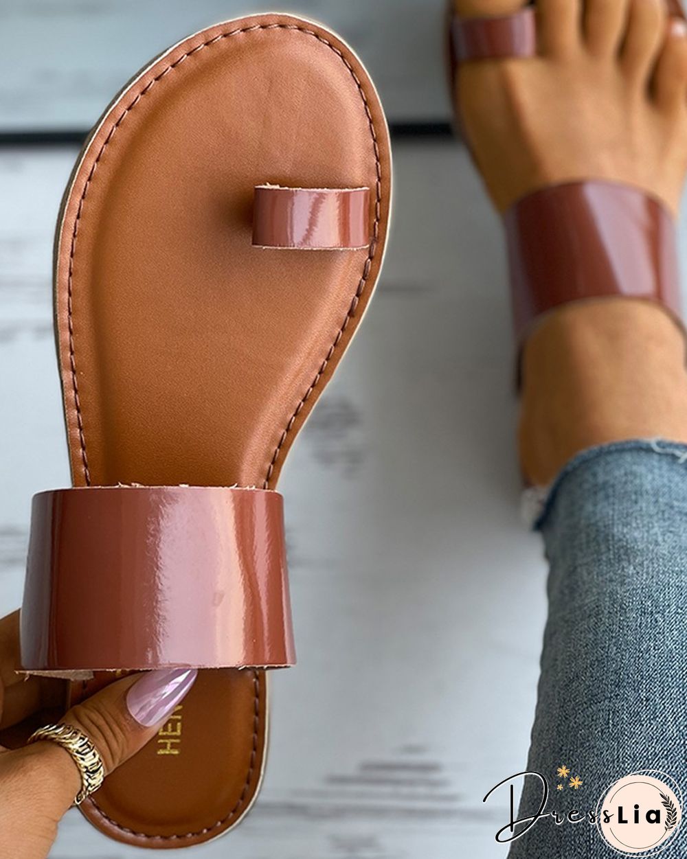 Toe Ring Casual Slide Slippers