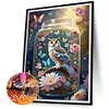 Diamond Painting -5D Full Round Drill Glass & Owl